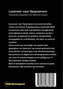 Leesvoer voor fijnproevers achterzijde