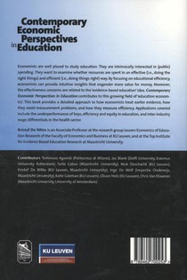 Contemporary economic perspectives in education achterzijde