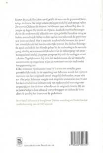 De sonnetten aan Orpheus achterzijde