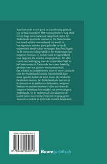 De taal van het bestuursrecht achterzijde