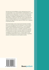 De praktijk van de voorwaardelijke invrijheidstelling in relatie tot speciale preventie en re-integratie achterzijde