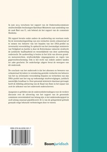 Onderzoek naar de juridische houdbaarheid van het afnemen en bewaren van celmateriaal voor DNA-onderzoek voor de veroordeling achterzijde