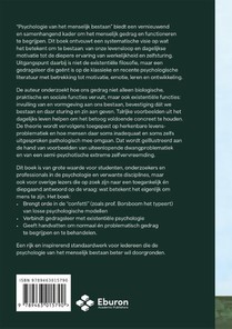 Psychologie van het menselijk bestaan achterzijde