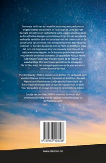 De kosmos geschreven achterzijde