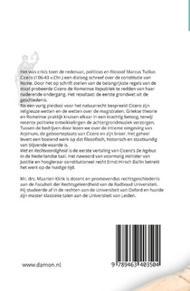 Cicero, wet en rechtvaardigheid achterzijde