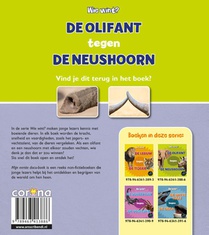 De olifant tegen de neushoorn achterzijde