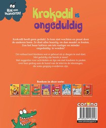 Krokodil is ongeduldig achterzijde