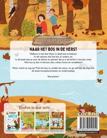 Naar het bos in de herfst achterzijde