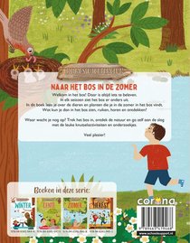 Naar het bos in de zomer achterzijde
