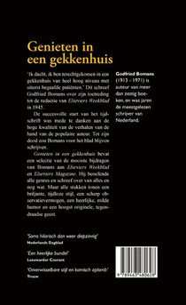 Genieten in een gekkenhuis achterzijde