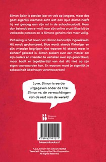 Love, Simon achterzijde
