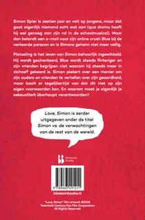 Love, Simon achterzijde