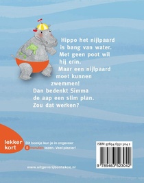 Hippo kan niet zwemmen achterzijde