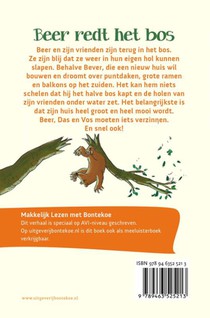 Beer redt het bos achterzijde