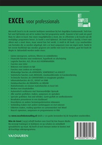 Het complete boek Excel voor professionals, 4e editie achterzijde