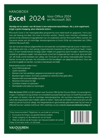Handboek Excel 2024 achterzijde