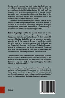 Inleiding Nederlandse taalkunde achterzijde