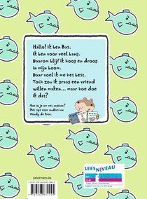 Bange Bas maakt een vriend achterzijde