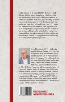 De eerste vrouwelijke studenten aan de universiteit te Groningen 1871 - 1900 achterzijde