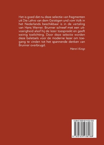 De leer van de geestelijke denkers en van het volk achterzijde