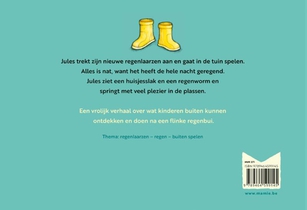 Jules en zijn nieuwe regenlaarsjes achterzijde