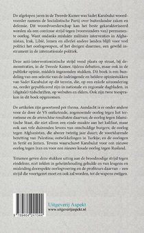 Een pen tegen permanente oorlog achterkant