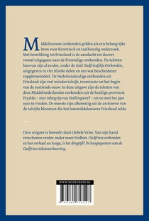 Middelnederlandse oorkonden uit Friesland (tot 1501) achterzijde