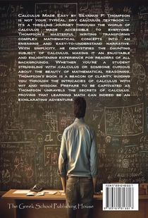 Calculus Made Easy achterzijde