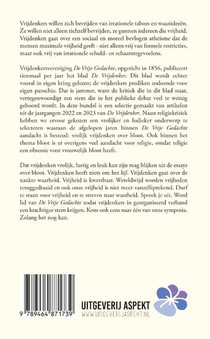 Op het scherp van de snede: Vrijdenkersboek 2024 achterzijde