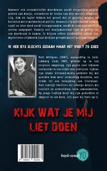 Kijk wat je mij liet doen achterzijde