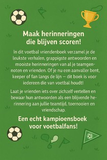 Voetbal vriendenboekje achterzijde