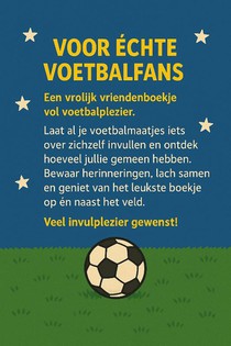 Voetbal vriendenboekje achterzijde