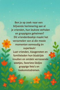 Konijnen Vriendenboekje achterzijde