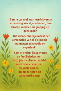 Egel Vriendenboekje achterzijde