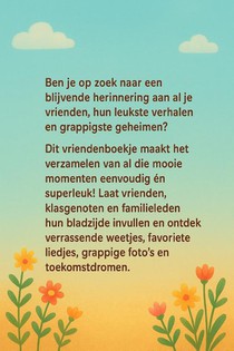 Alpaca Vriendenboekje achterzijde
