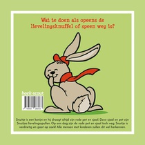 De rode pet en sjaal van Snuitje achterzijde
