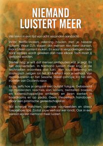 Niemand luistert meer achterzijde