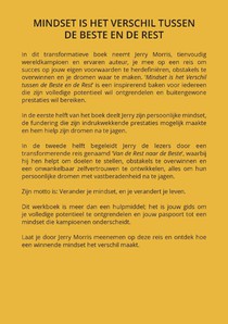 Mindset is het Verschil Tussen de Beste en de Rest - Inclusief Werkboek achterzijde