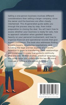 Selling a One-Person Business achterzijde