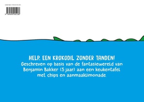 Help, een krokodil zonder tanden! achterzijde