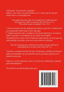 Christen, waarom gelooft u (dat) niet? achterzijde