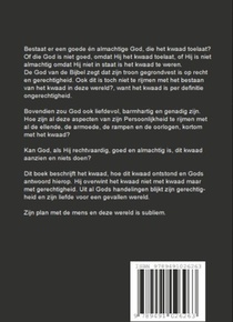 Is God goed, rechtvaardig en almachtig? achterzijde