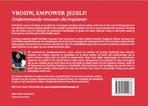 Vrouw, empower jezelf ondernemende vrouwen die inspireren achterzijde