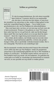 Snikken en grimlachjes achterzijde
