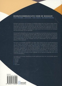 Bedrijfscommunicatie voor de manager achterzijde