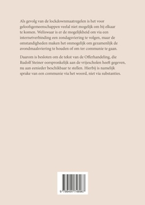 Coronamaatregelen en de Offerhandeling van Rudolf Steiner achterzijde