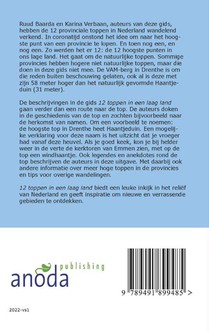 12 toppen in een laag land achterzijde