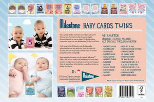 Milestone Baby Cards Tweelingen achterkant