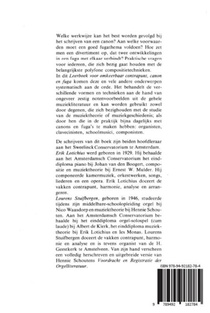 Leerboek voor omkeerbaar contrapunt canon en fuga achterzijde