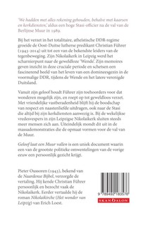Geloof laat een Muur vallen achterzijde